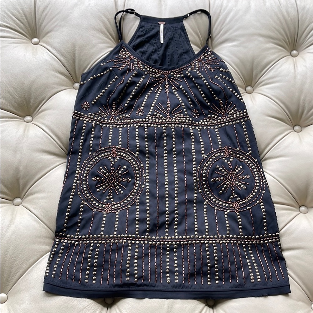 Free People Dress Black Embellished Size XS